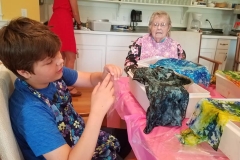 Dying Cloth with Kids and Seniors